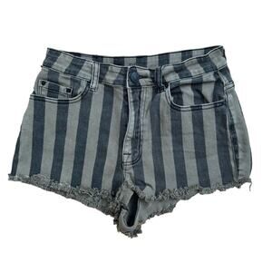 Urban Outfitters BDG Women's 28 Striped High Rise Dree Cheeky Denim Shorts